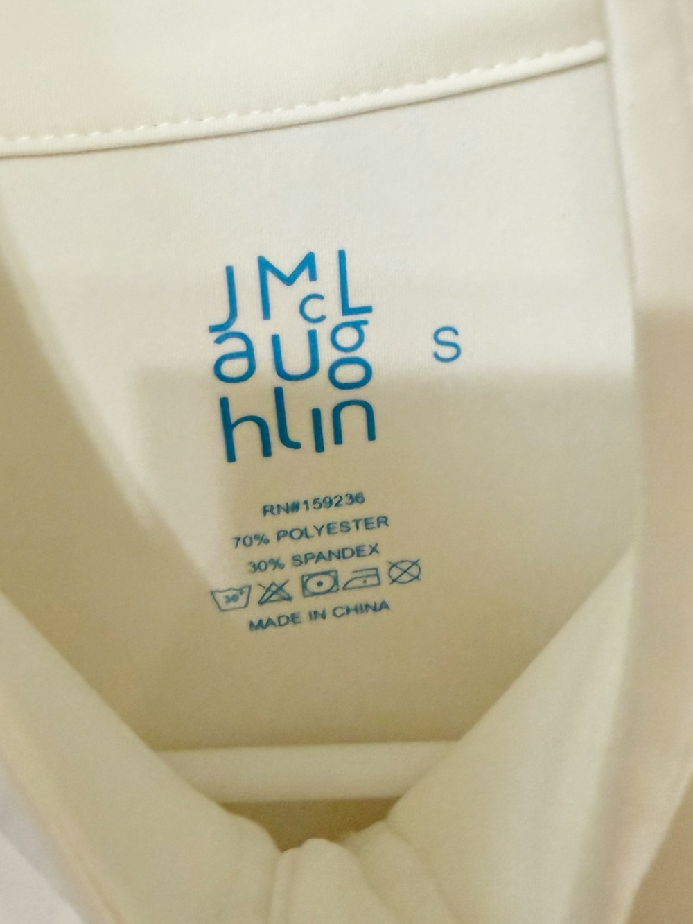 J. McLaughlin Performance Cream Off White Full Zip Long Sleeve Active Jacket - Picture 5 of 5
